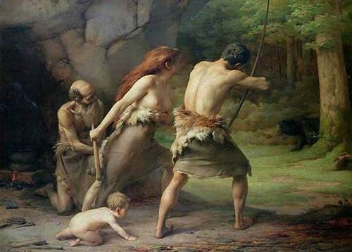 Uomini preistorici armati di arco