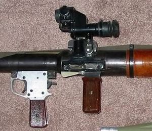Particolare dell'ottica di mira di un RPG-7