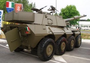 Portellone di accesso all'abitacolo del B1 Centauro