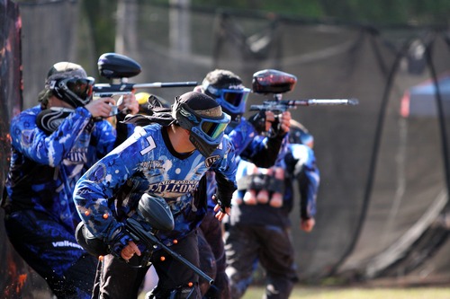 Squadra di Paintball in gioco