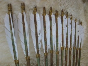 Piumaggio di frecce primitive