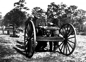 Soldati Unionisti con Cannoncino Gatling 
