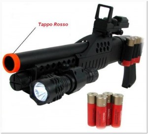 Fucile Softair con tappo rosso