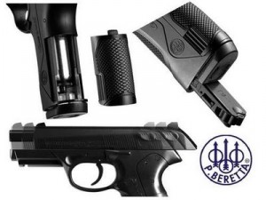 Particolari della Beretta Umarex Px4 Storm CO2 scarrellante