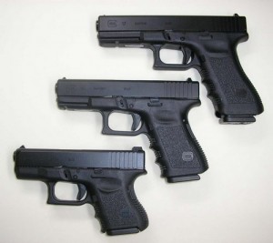 Varie versioni della pistola Glock