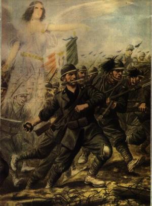 Una rappresentazione degli Arditi durante la Prima Guerra Mondiale