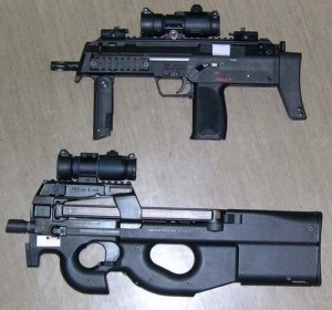 A confronto le pistole mitragliatrici H&K MP7 ed FN P90