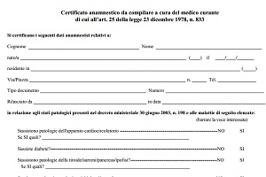 certificato anamnestico patente medico di base italiano