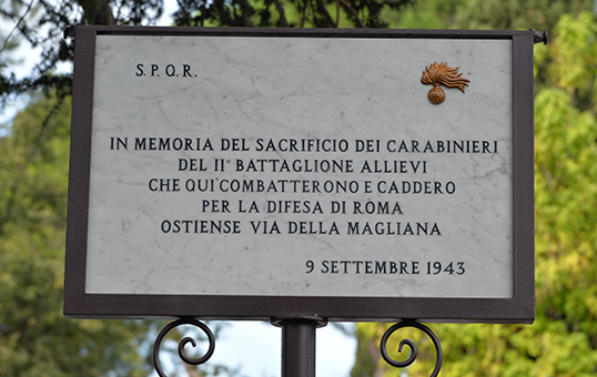 targa-intitolata-ai-carabinieri-morti-in-difesa-di-roma